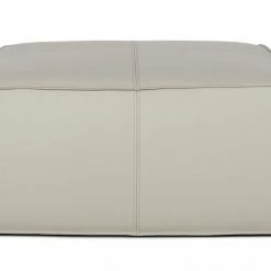 VIG Bedroom Divani Casa April - Modern Dark Grey Leather Square Ottoman