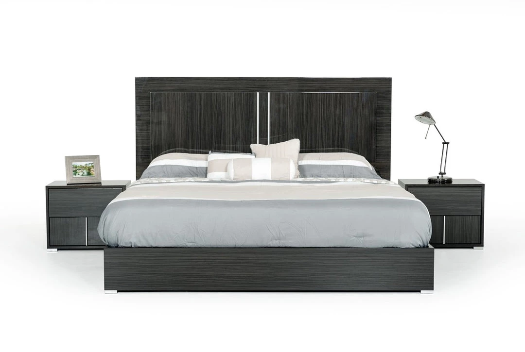 VIG Modrest Ari Italian Modern Grey Bedroom Set Beds & Headboards