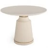 VIG Modrest Ariana Modern Off-White Concrete & Brass Coffee Table Living Room