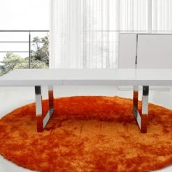 Vig A&X Skyline White Crocodile Extendable Dining Table Dining Room