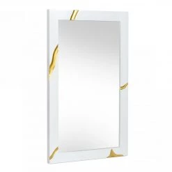 VIG Modrest Aspen Modern White Mirror Home Decor