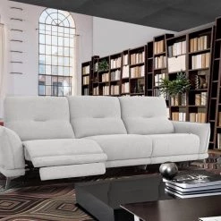 VIG Living Room Divani Casa Austria - Modern Grey Fabric Sofa W/ Electric Recliners