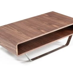 VIG Living Room Modrest Avis - Modern Walnut Matte Coffee Table By Hollywood Glam