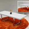 Vig A&X Skyline White Crocodile Extendable Dining Table Dining Room