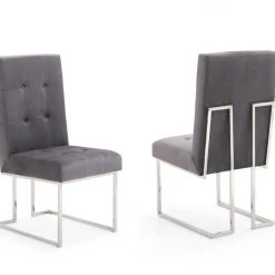 VIG Modrest Legend Modern Fabric & Stainless Steel Dining Chair (Set Of 2) Dining Room