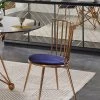 VIG Dining Room Brenna - Modern Blue & Gold Dining Chair (Set Of 2)