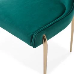 VIG Modrest Nigel Modern Green Velvet & Gold Dining Chair (Set Of 2) Dining Room