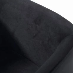 VIG Modrest Yukon Modern Black Velvet & Gold Dining Chair Dining Room