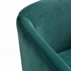 VIG Dining Room Modrest Yukon Modern Green Velvet & Black Gun Dining Chair