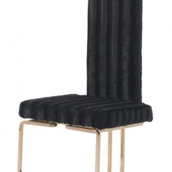 VIG Modrest Kingsley Modern Black & Rosegold Dining Chair (Set Of 2) Dining Room