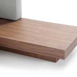 VIG Modrest Opal Modern Walnut & Grey Platform Bed Beds & Headboards