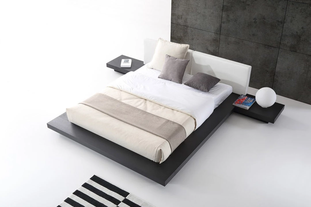 VIG Beds & Headboards Modrest Opal Modern Wenge & White Platform Bed