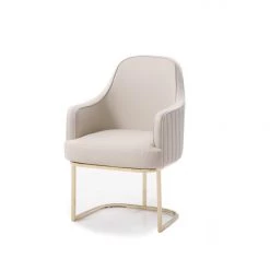 VIG Modrest Tyler Modern Grey & Gold Dining Chair