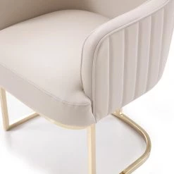 VIG Modrest Tyler Modern Grey & Gold Dining Chair