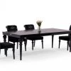 VIG A&X Baccarat - Transitional Black Crocodile Lacquer Dining Table Dining Room