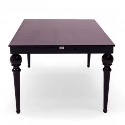 VIG A&X Baccarat - Transitional Black Crocodile Lacquer Dining Table Dining Room