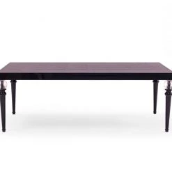 VIG A&X Baccarat - Transitional Black Crocodile Lacquer & Crystal Dining Table