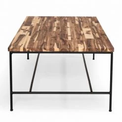 VIG Modrest Bacone - Industrial Oak And Black Iron Coffee Table