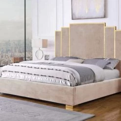 Meridian Hugo Velvet Bed
