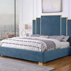 Meridian Hugo Velvet Bed