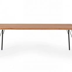 VIG Modrest Barnum - Industrial Oak And Black Iron Live Edge Dining Table Dining Room