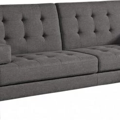VIG Living Room Divani Casa Bauxite Modern Grey Fabric Sofa Bed