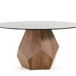 VIG Modrest Rackham Modern Walnut Round Dining Table