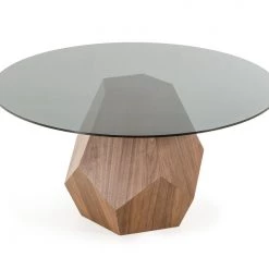 VIG Modrest Rackham Modern Walnut Round Dining Table