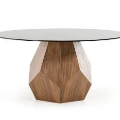 VIG Modrest Rackham Modern Walnut Round Dining Table