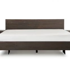 VIG Beds & Headboards Modrest Selma Modern Dark Aged Oak Bed
