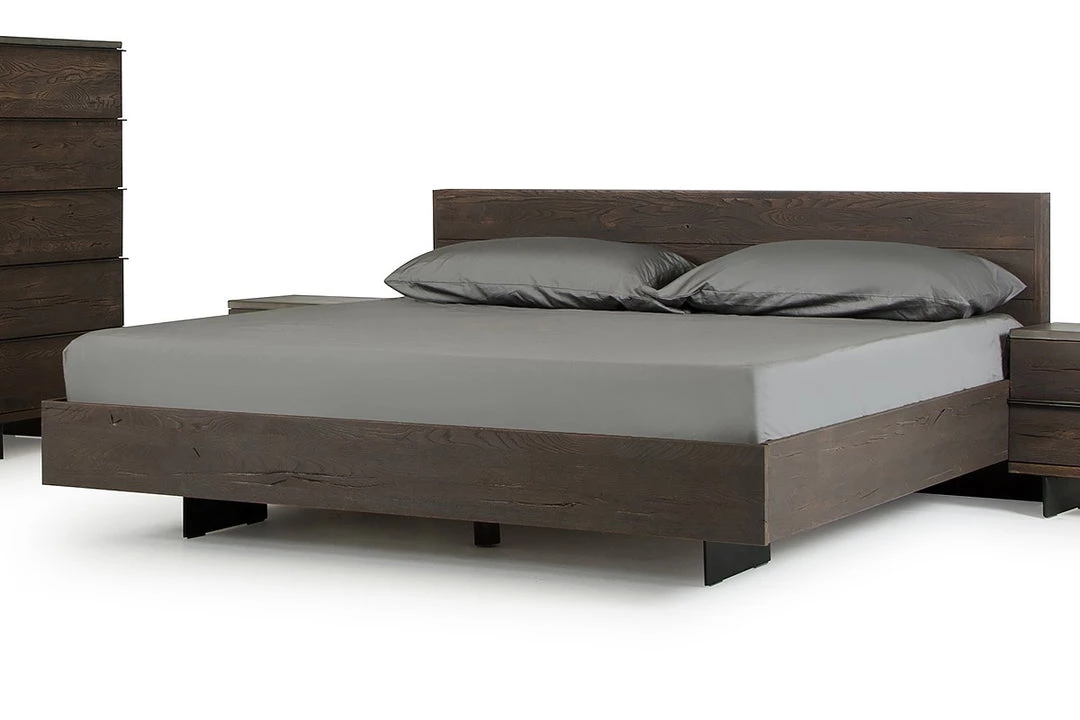 VIG Beds & Headboards Modrest Selma Modern Dark Aged Oak Bed