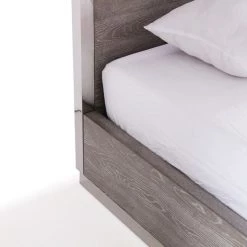 VIG Modrest Arlene Modern Grey Elm & Stainless Steel Bedroom Set