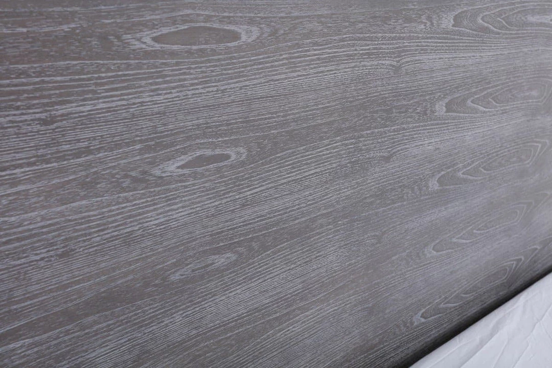 VIG Modrest Charlene Modern Grey Elm & Stainless Steel Bed