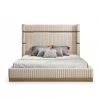 VIG Modrest Aspen Modern Beige Bonded Leather & Gold Bed