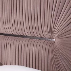 VIG Modrest Duke Modern Grey Velvet & Black Gun Chrome Bed Bedroom