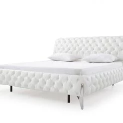 VIG Modrest Legend Modern White Bonded Leather Bed Bedroom