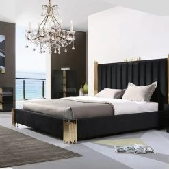 VIG Modrest Token Modern Black & Gold Bedroom Set