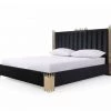 VIG Beds & Headboards Modrest Token Modern Black & Gold Bed