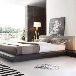 VIG Modrest Opal Modern Wenge & Grey Platform Bed