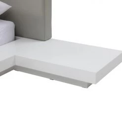 VIG Beds & Headboards Modrest Opal Modern White & Grey Platform Bed