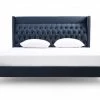 VIG Beds & Headboards Modrest Wales Modern Blue Fabric Bed