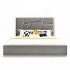 VIG Beds & Headboards Modrest Chrysler Modern Grey Bonded Leather Bed