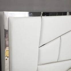 VIG Modrest Chrysler Modern White Bonded Leather Bed