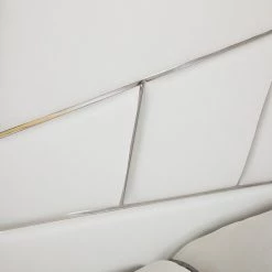 VIG Modrest Chrysler Modern White Bonded Leather Bed