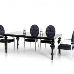 VIG Dining Room Versus Bella Nodern Black Fabric Dining Chair (Set Of 2)