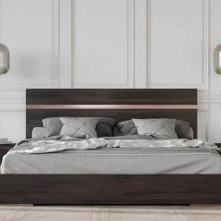 VIG Nova Domus Benzon Italian Modern Dark Rovere Bedroom Set Beds & Headboards