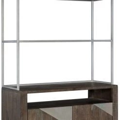 Bernhardt Eastman Bunching Console With Metal Deck Side & Console Table