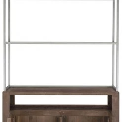 Bernhardt Eastman Bunching Console With Metal Deck Side & Console Table