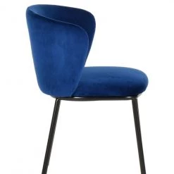 VIG Modrest Bessie - Modern Blue Velvet Dining Chair (Set Of 2)