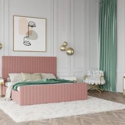 VIG Modrest Beverly - Modern Mauve Velvet Bed